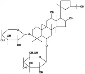 Structure chimique de l'astragaloside IV